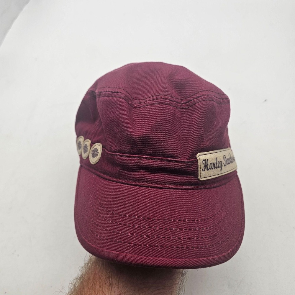 Harley-Davidson Hat Cap Strap Back Mens One Size Red Army Biker Motorcycle